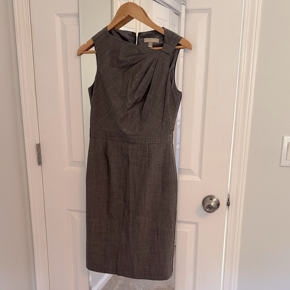 Banana Republic Charcoal Sleeveless Midi Dress